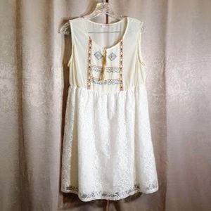Umgee Lace Boho Dress sz L
